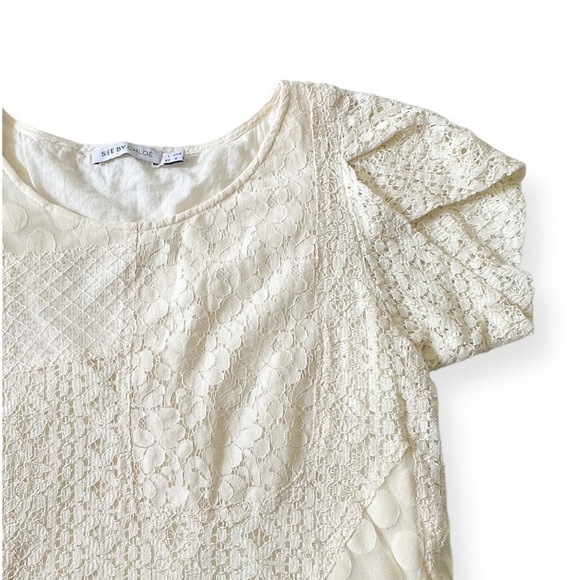 See By Chloe‎ Ivory Lace Mini Dress Size 6 - Picture 8 of 12
